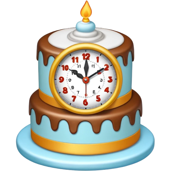 Cake clock emoji