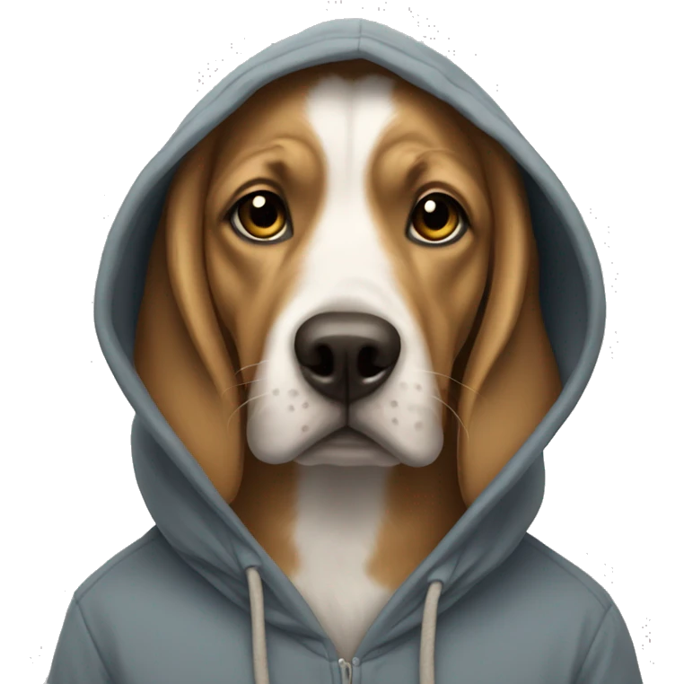 dog wearing hoodie emoji