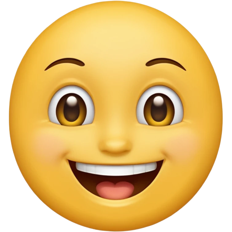 Create a happy face in 2D emoji