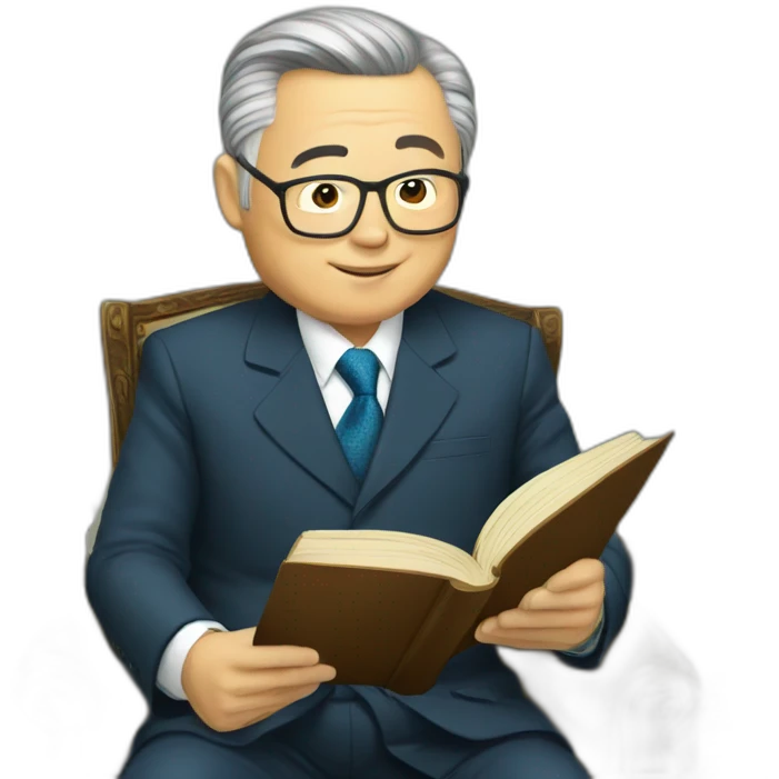 president of Kazakhstan reading book emoji