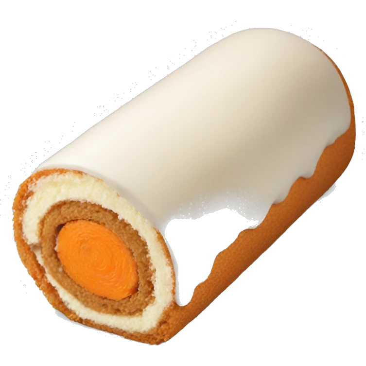 cake roll carrot emoji