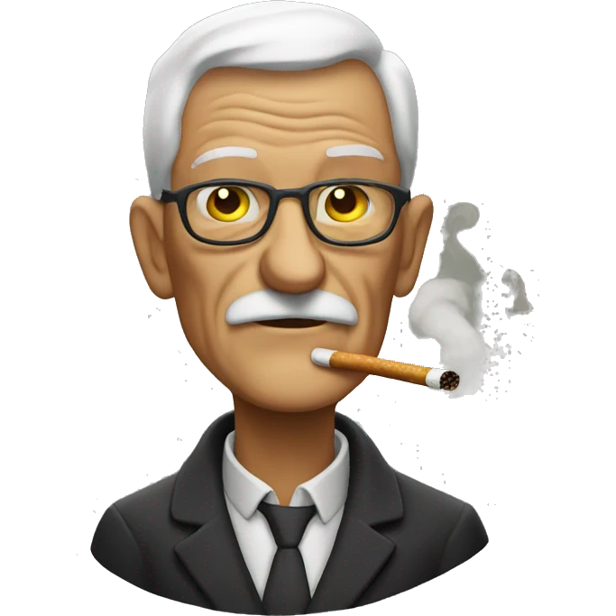 smoking oldman emoji