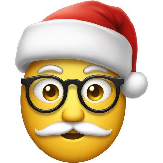 monocle emoji with santa hat emoji