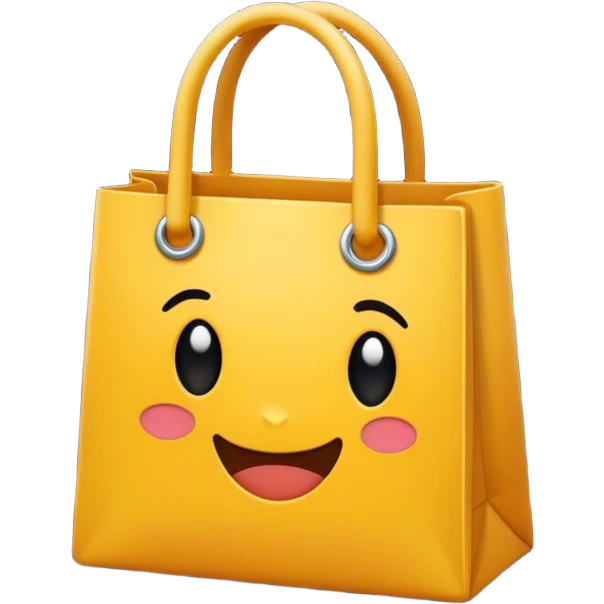 black simple and easy goodiebag emoji
