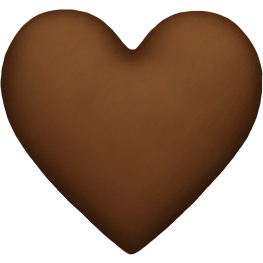 Brown flannel heart  emoji