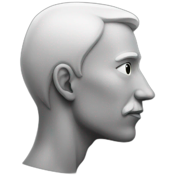 huge nose side profile emoji
