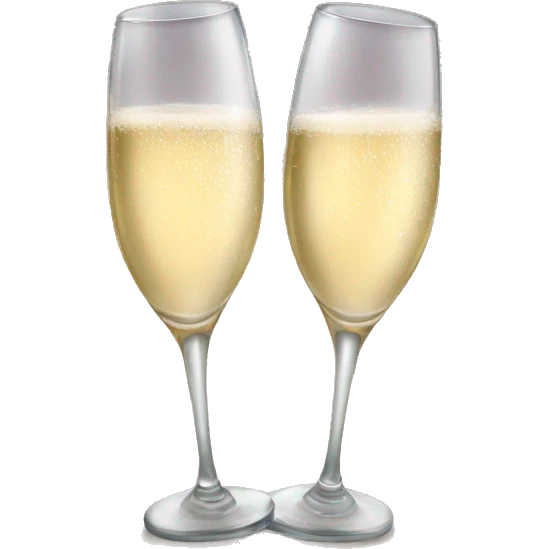 Two glasses of champagne emoji