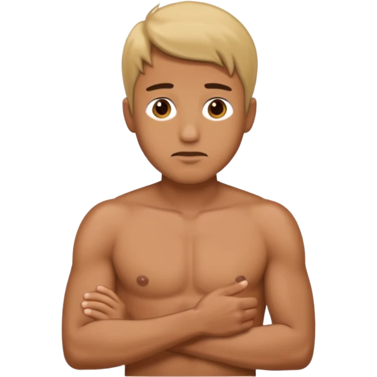 no me gusta el frio emoji hombre de torzo iOS agarrandose emoji