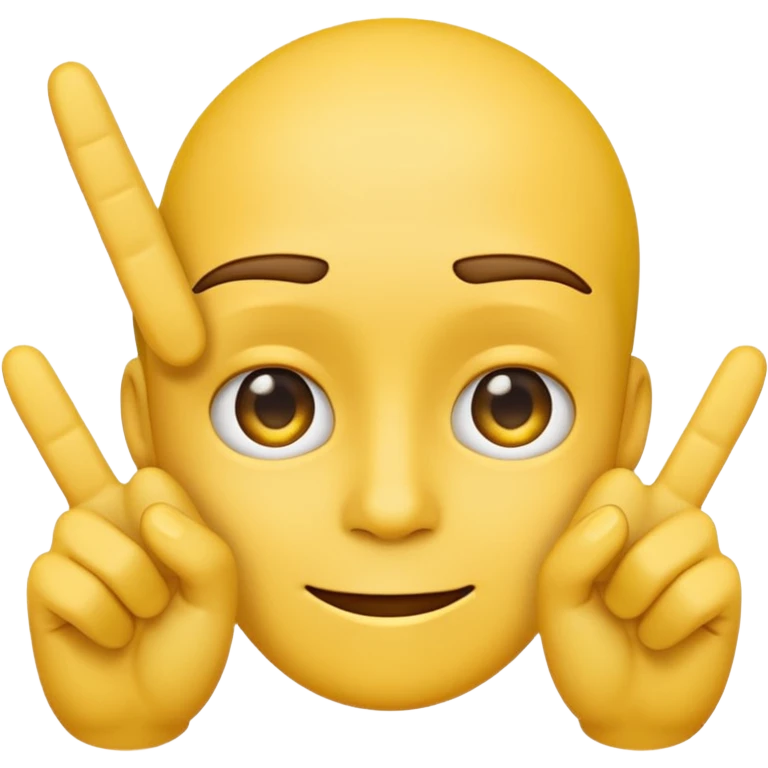 emoji holding 3 fingers up on one hand just face emoji