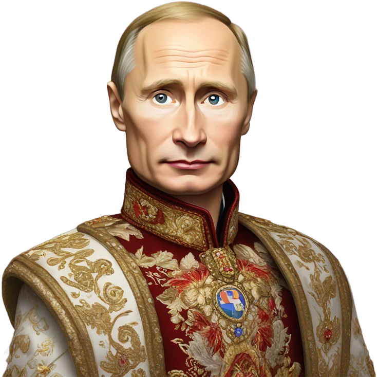vladimir putin in Romanov dress, full body emoji