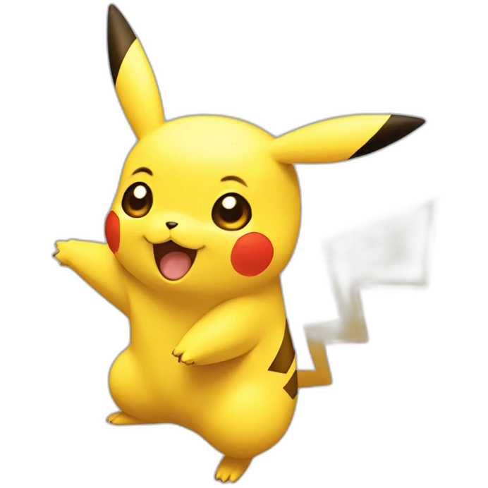 Pikachu qui fait coucou emoji