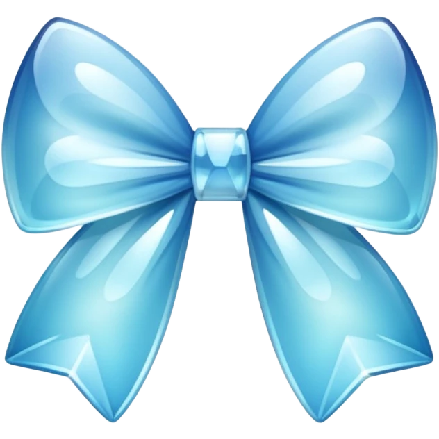 See through glass bow emoji