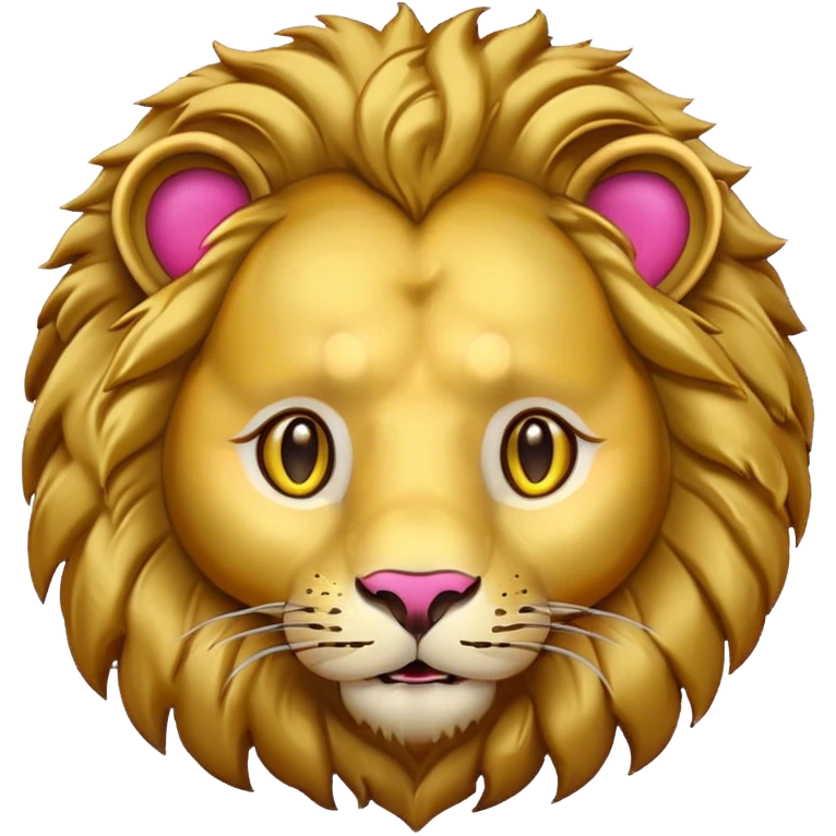 León con ojos de corazón emoji