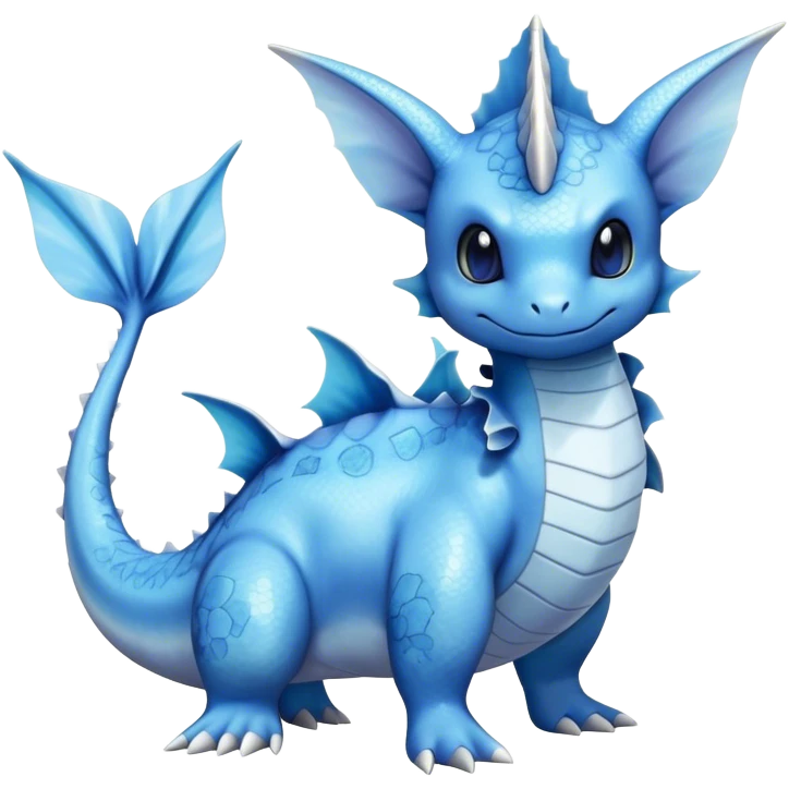 Edgy cool Lapras-Vaporeon-creature-hybrid full body  emoji