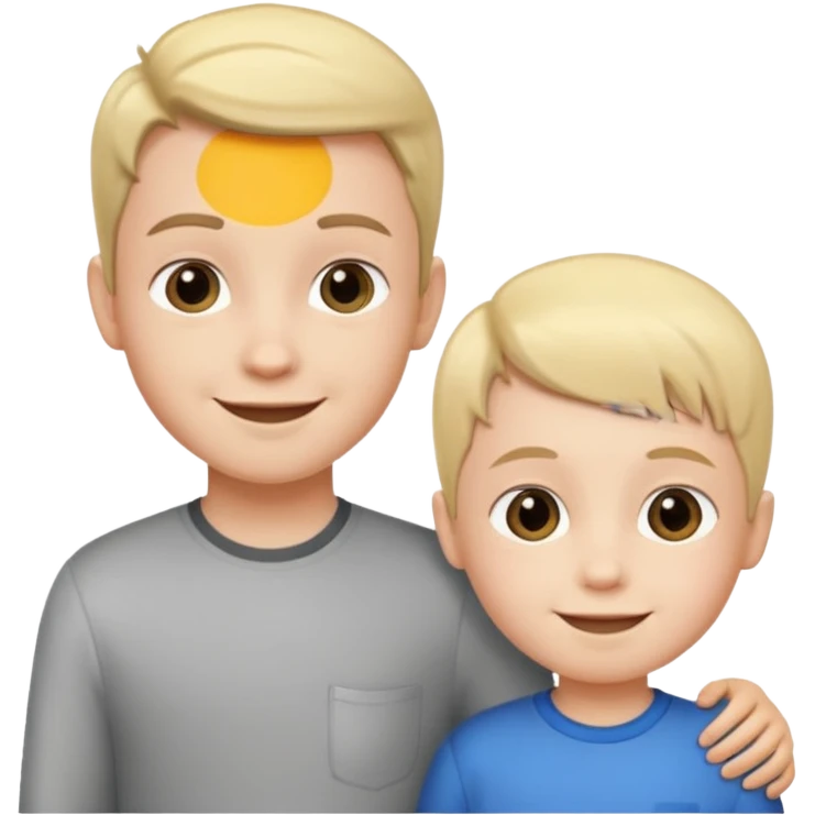 small child standing next to a tall child of same sex emoji