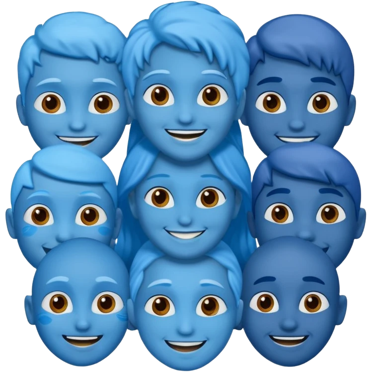 Blue skinned people emoji