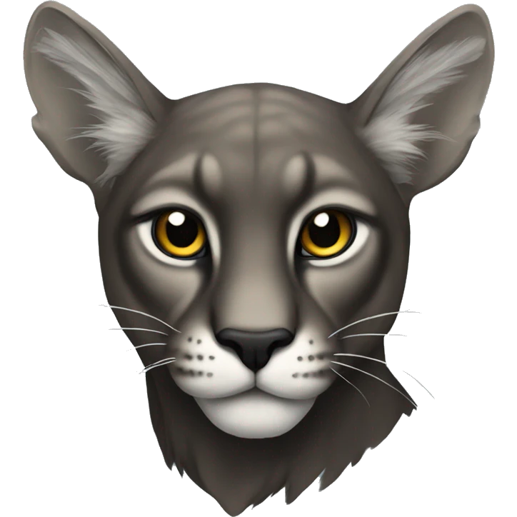 winged black puma emoji