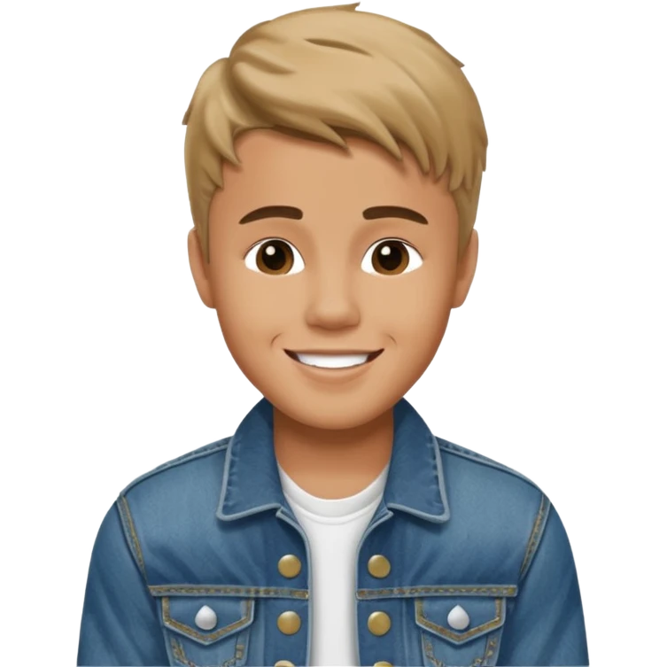 justin bieber, wear jean jacket emoji