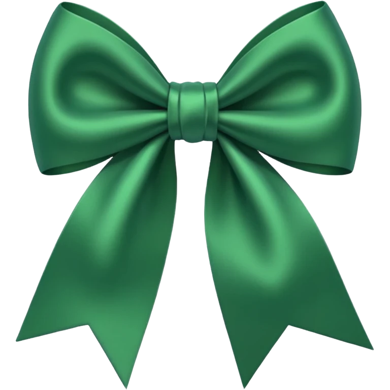 Green bow emoji emoji