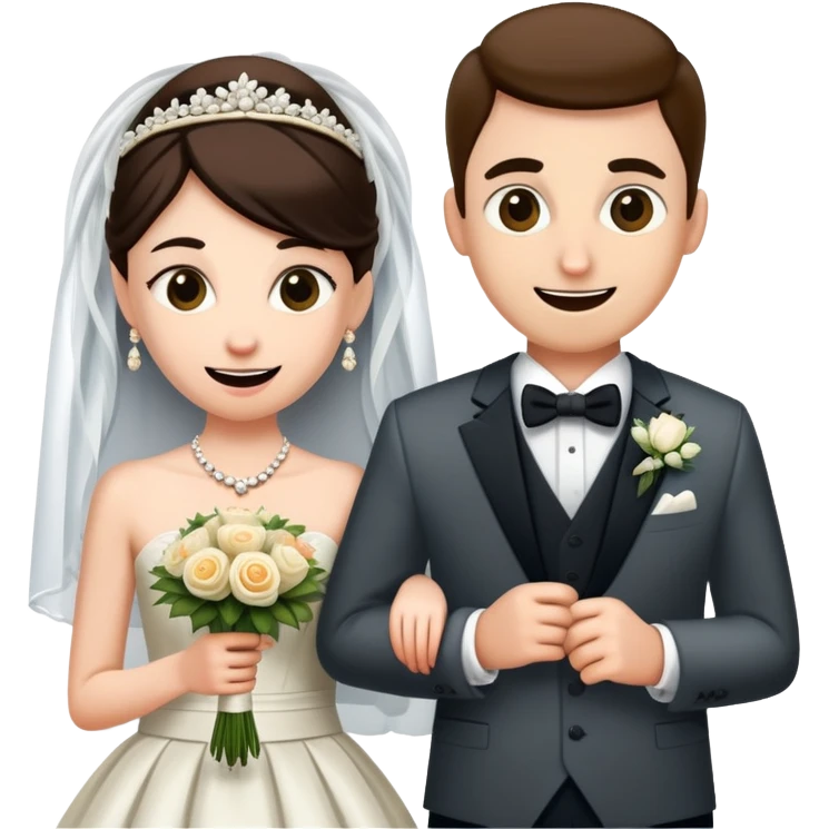 Person in fancy clothes sneaking into a wedding ceremony with a mischievous grin, uninvited guest emoji