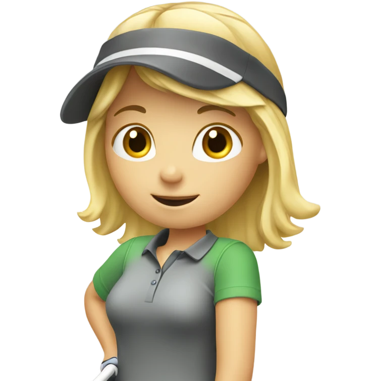 Blond Girl golfing emoji