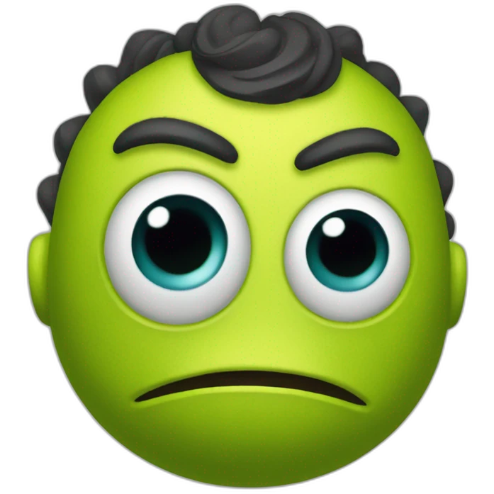 Dark skinned mark wazowski emoji