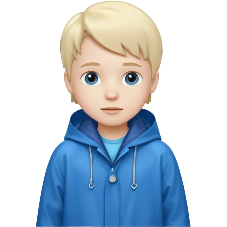 blue raincoat Kid emoji