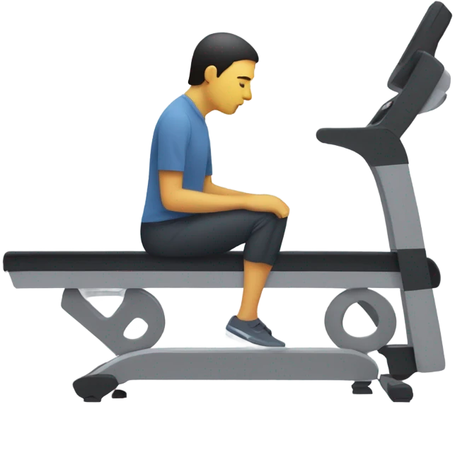 Sick on a treadmill emoji