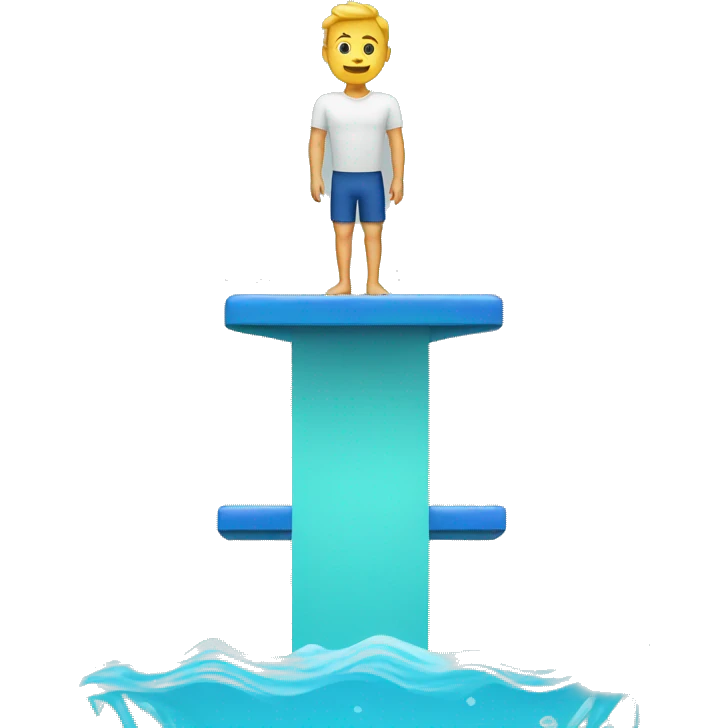 man standing on a diving board emoji