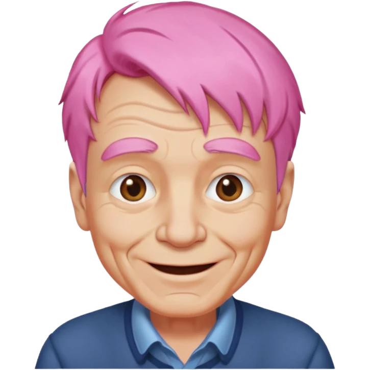 old pink haired man emoji