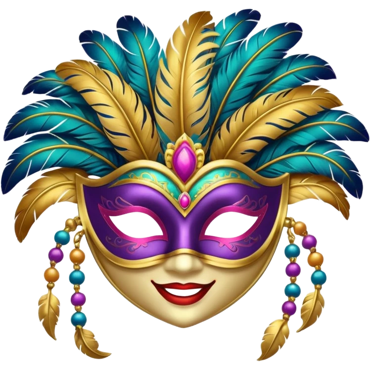 MASCARA DE CARNAVAL DE MULHER emoji