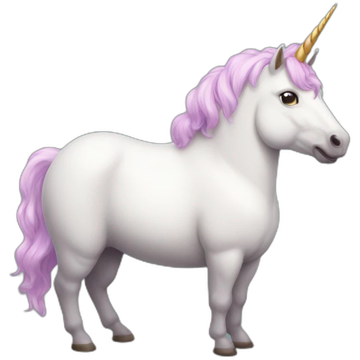 À fat unicorn emoji