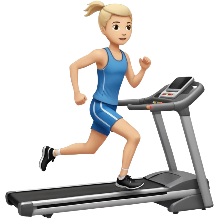 cinta de correr gimnasio con persona corriendo emoji
