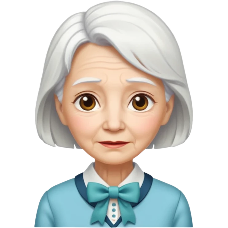 Very old women with neckBow. emoji