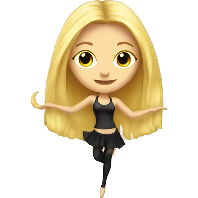 A Woman with Long blond hair who make Pole Dance  emoji