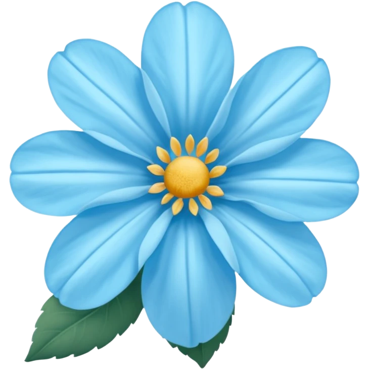 Flor del pensamiento celeste emoji