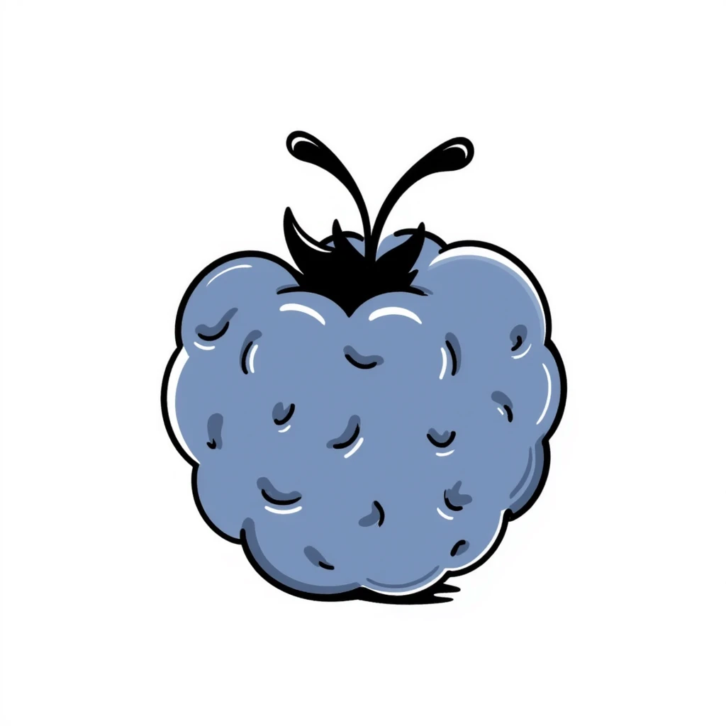 realistic blue raspberry emoji