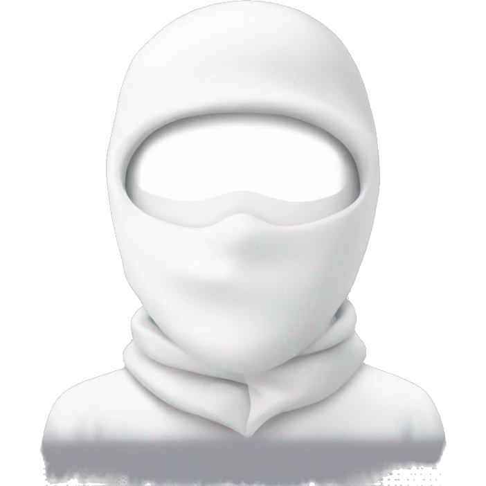 white ski mask emoji