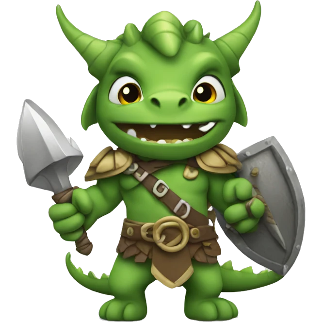 barbarian green dragon emoji
