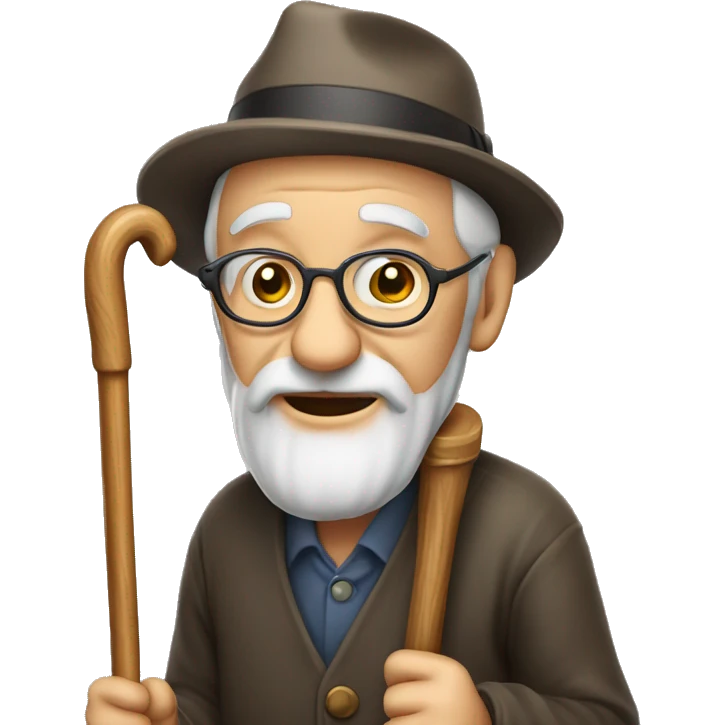 old man with cane emoji