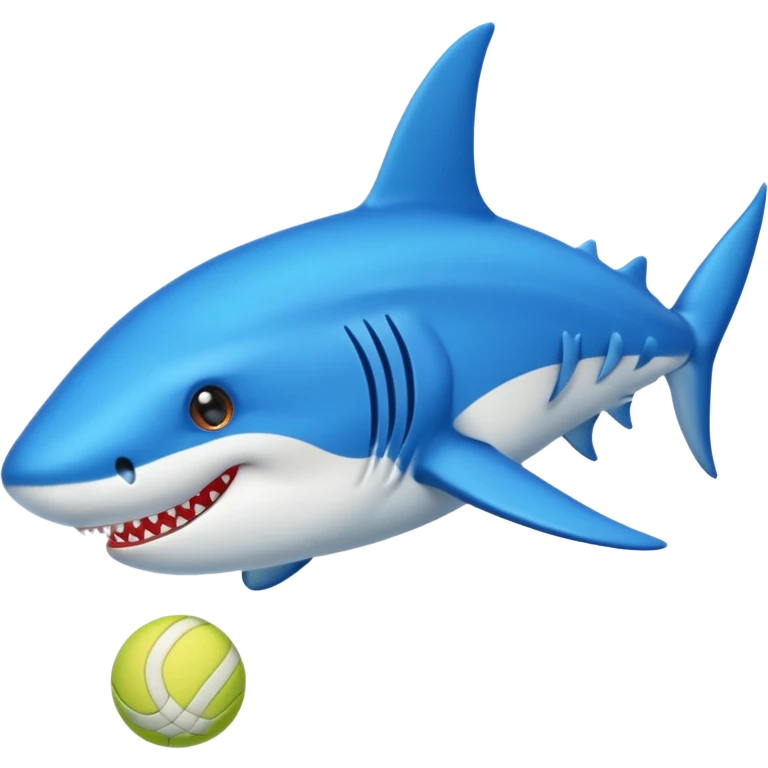 Tiburón con tenis azules emoji