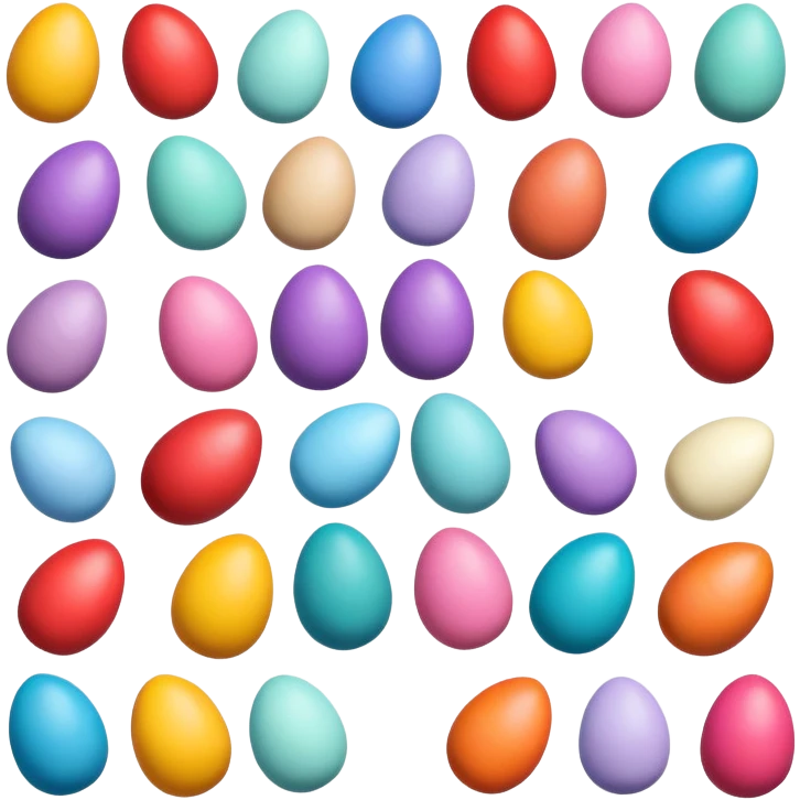 make a real heart shape. easter eggs emoji