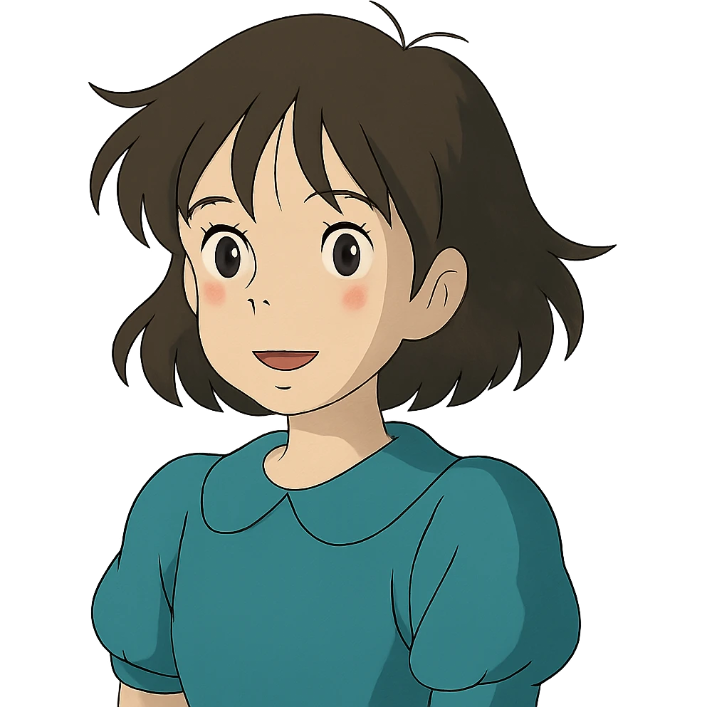 anime girl in ghibli style emoji