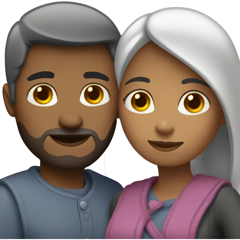 Couple standing in intimate embrace emoji