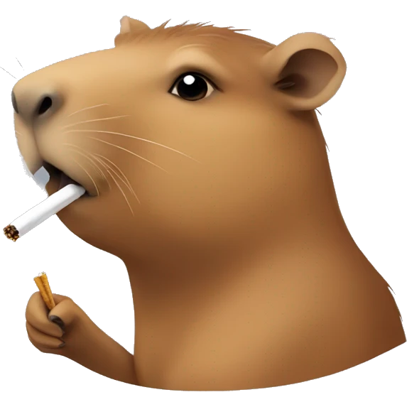 Capybara smoking emoji