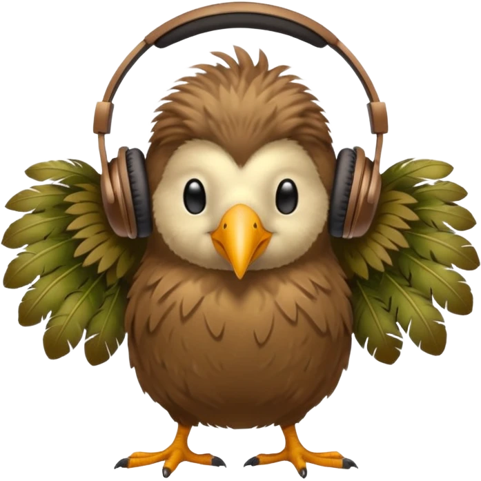 kiwi bird ai agent with headphone emoji