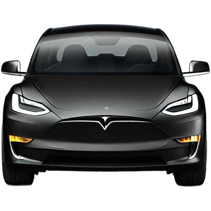 Tesla model y black front view emoji