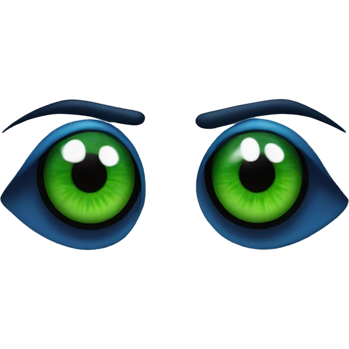 Eyes green and blue emoji