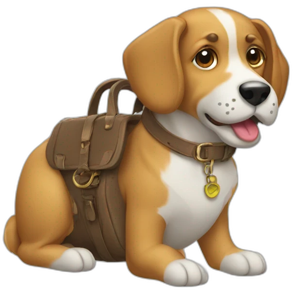 dog with bag emoji