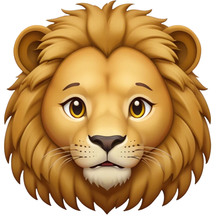 sighing lion emoji